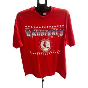 RARE Vintage 90s St. Louis Cardinals T Shirt Single Stitch Mens XL Hanes